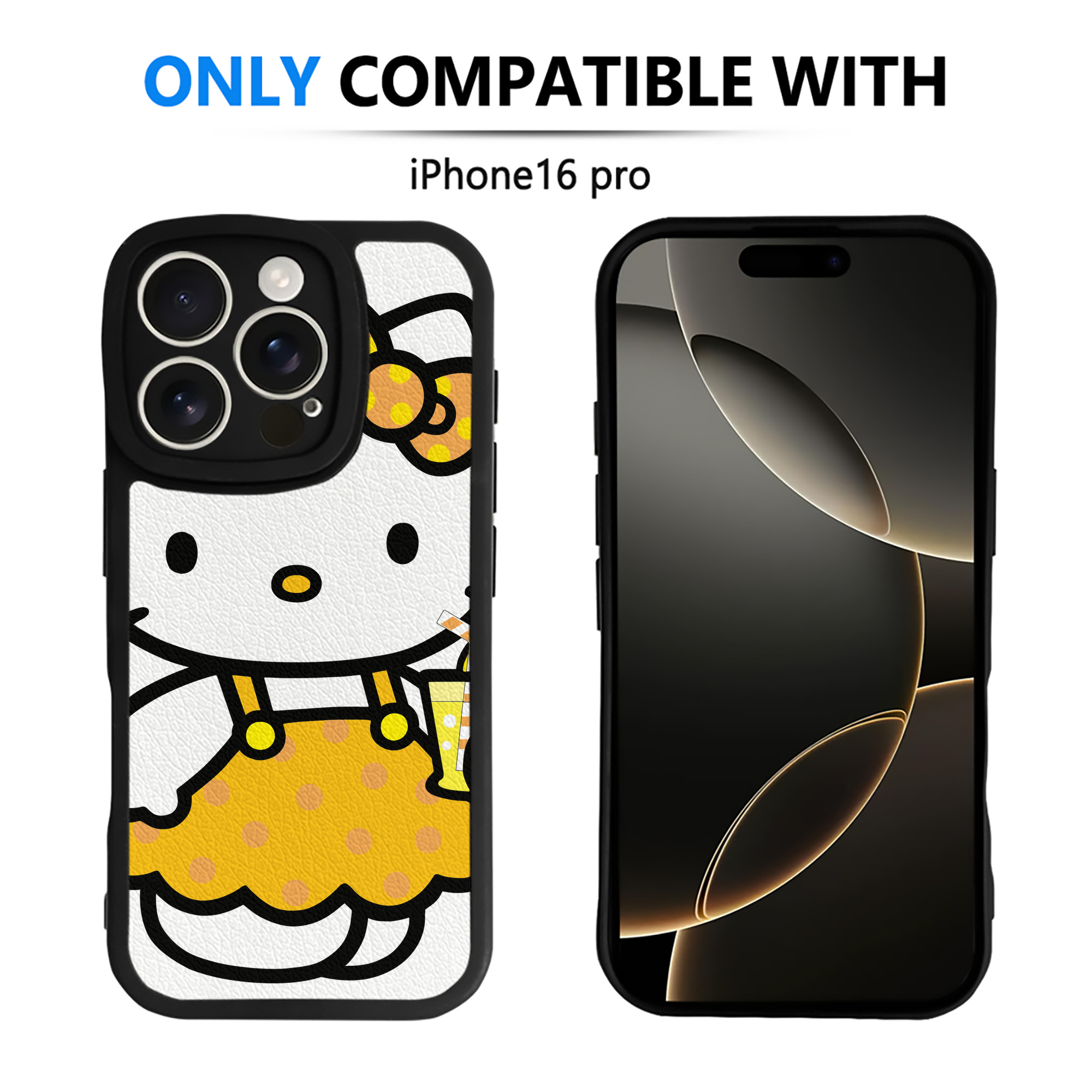 （画像用） Hello Kitty ハローキティ 【iPhone 16シリーズ対応】シリコンスマホケース（レザー調） 材質：シリコン